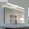 Modern white metallic cylinder vanity lamp bathroom led light