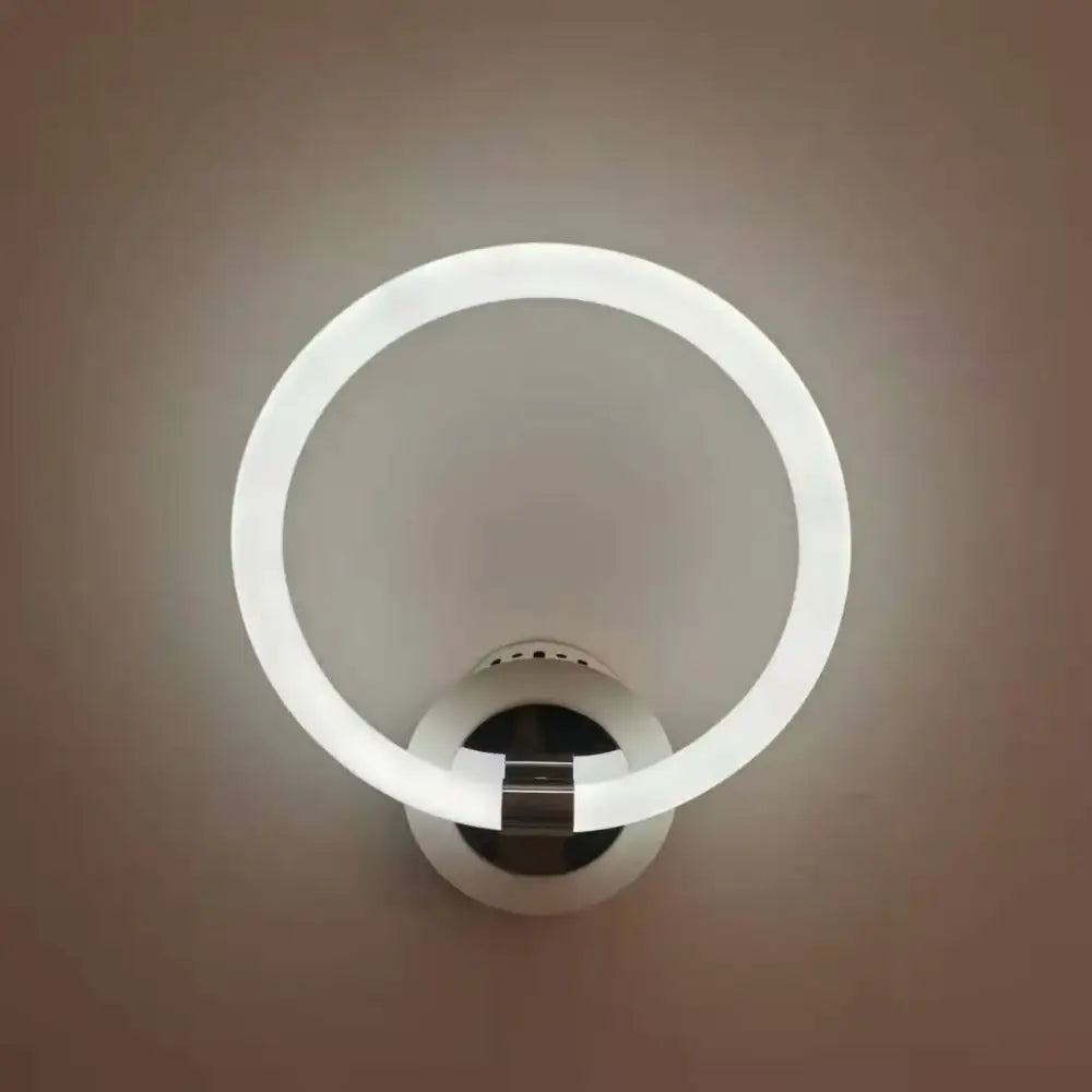 Modern white minimalist acrylic led wall lamp bedroom sconce