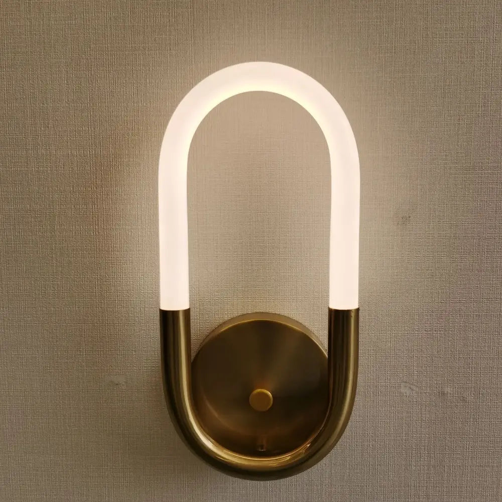 Modern white minimalist acrylic led wall lamp bedroom sconce