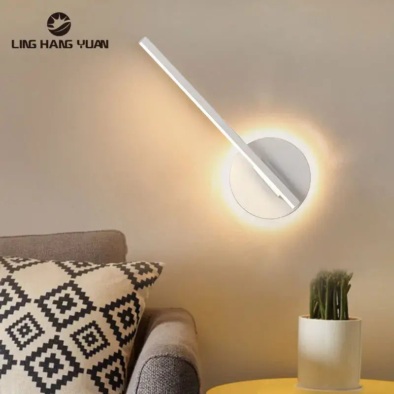 Modern white minimalist led wall sconce bedroom lamp