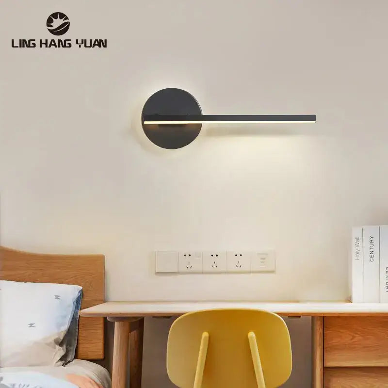 Modern white minimalist led wall sconce bedroom lamp