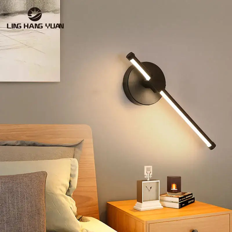 Modern white minimalist led wall sconce bedroom lamp