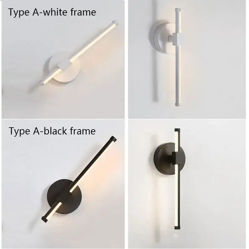 Modern white minimalist led wall sconce bedroom lamp