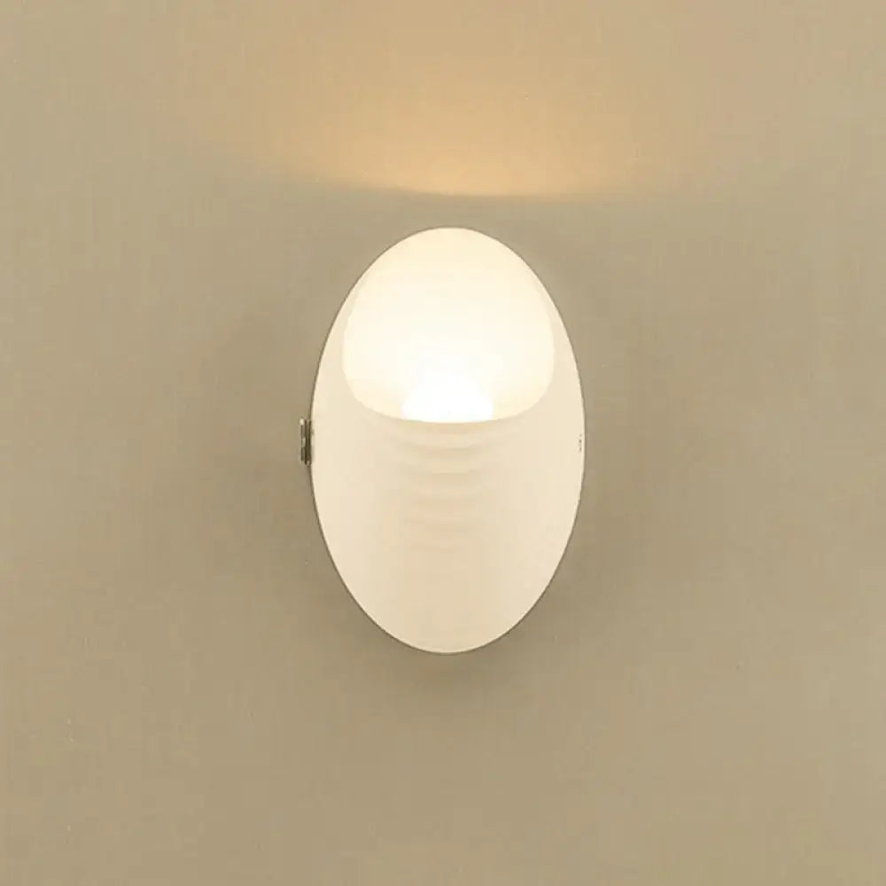 Modern white nordic led wall lamp bedroom shaded acrylic light 110v-120v