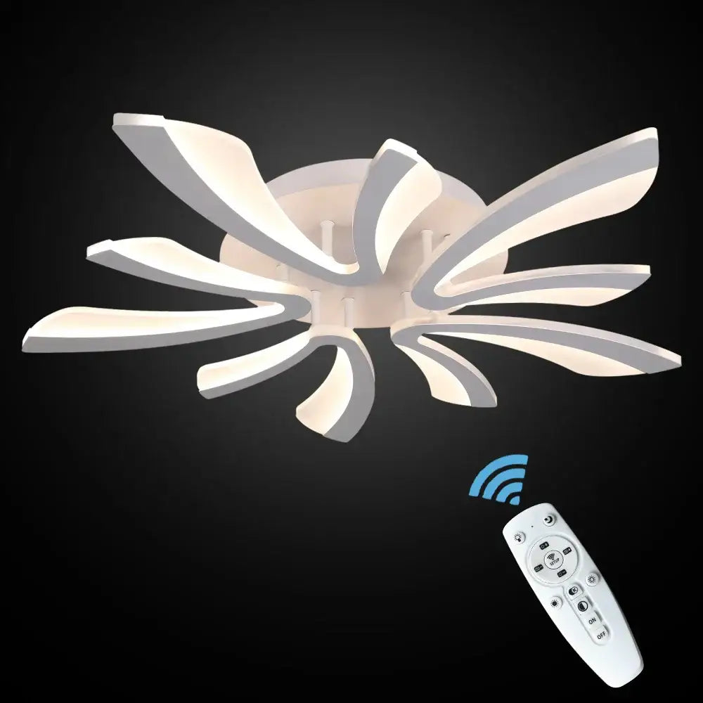 Modern white petal acrylic led chandelier dining room ceiling lamp