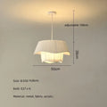Modern white pleated fabric pendant lights – bedroom creamy style e27