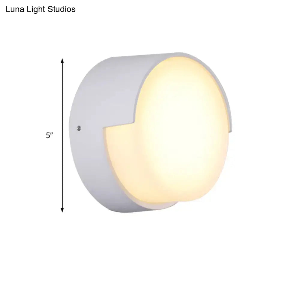 Modern white rectangular wall light warm white hallway direct wired