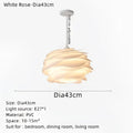 Modern white rose flower pendant lights for bedroom living room
