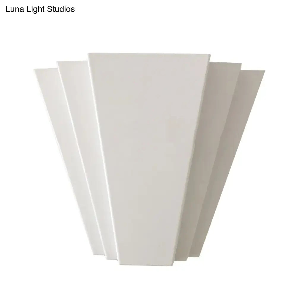 Modern white sector flush mount led wall sconce – living room light