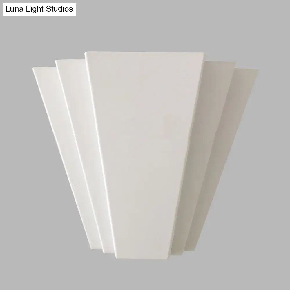 Modern white sector flush mount led wall sconce – living room light