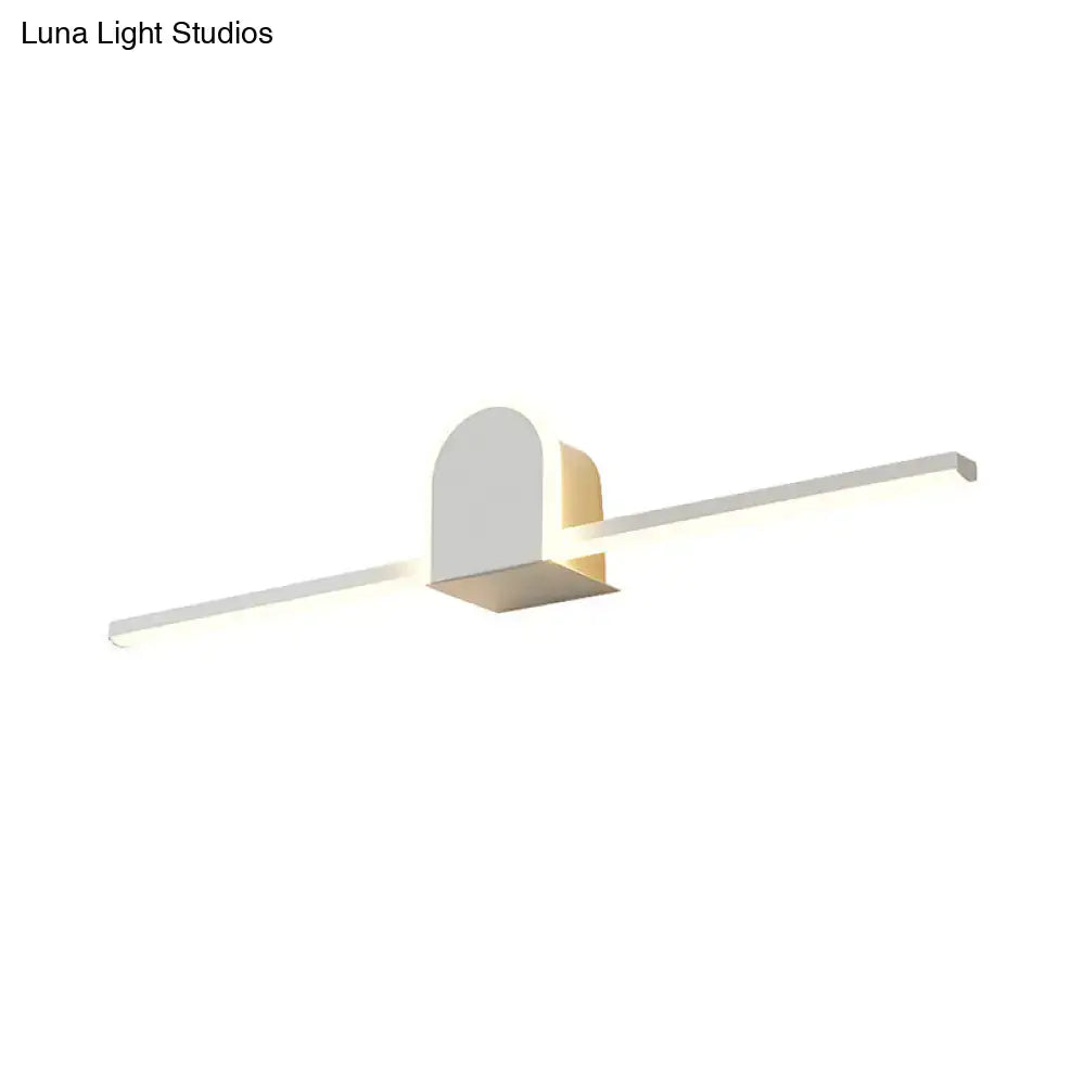 Modern white slim rod bath vanity led wall sconce 110v-240v