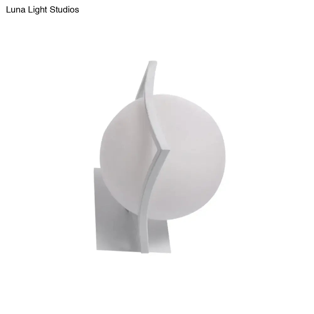 Modern white sphere opal glass wall sconce kitchen light