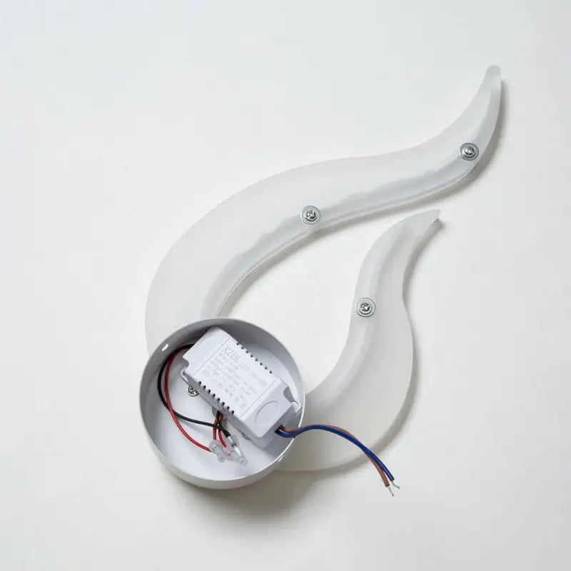 Modern white spiral led wall sconce 8 inch fixture corridor light
