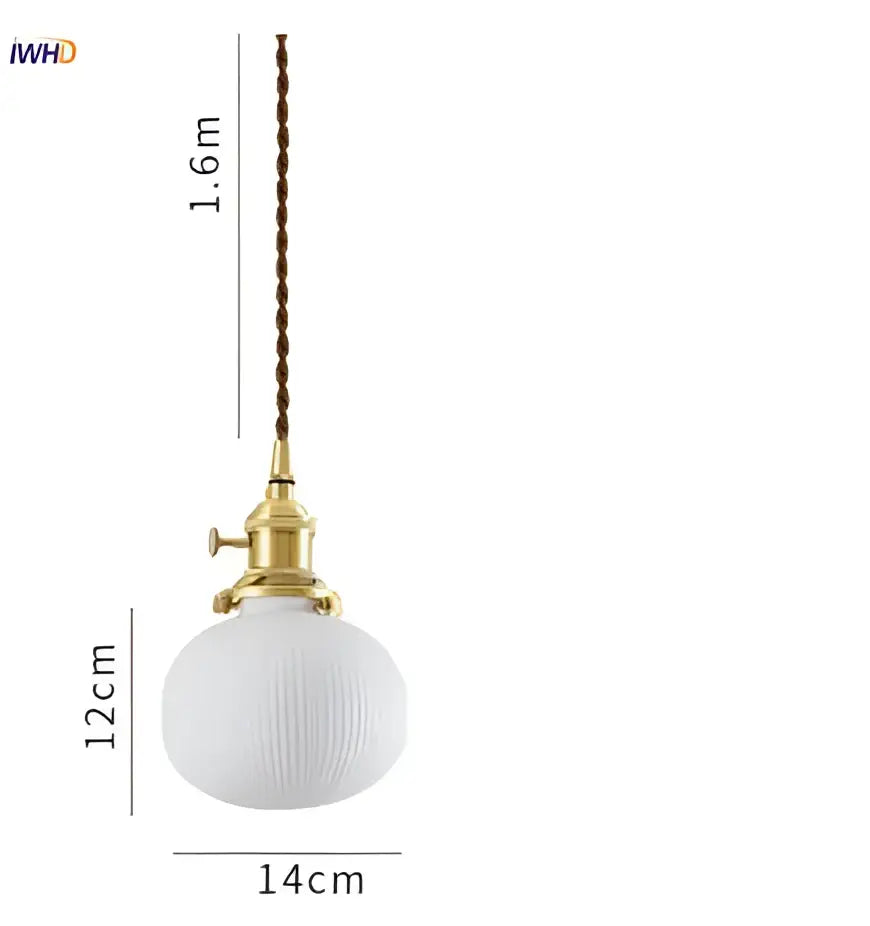 Modern white textured glass ceramic led pendant light kitchen