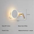 Modern white wall light with adjustable spotlight for living room