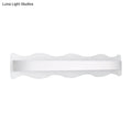 Modern white wave led light fixture – bathroom warm white sconce