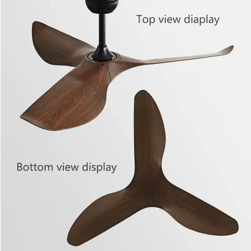 Modern white wood ceiling fan living room sleek wing blades