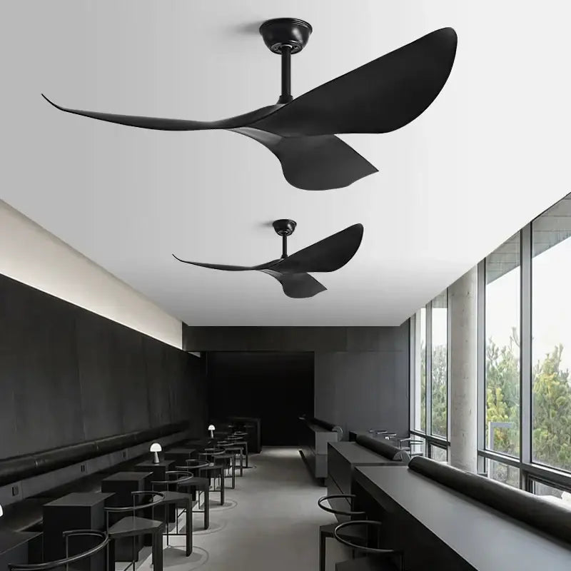 Modern wood 52 inch dc ceiling fan for living room