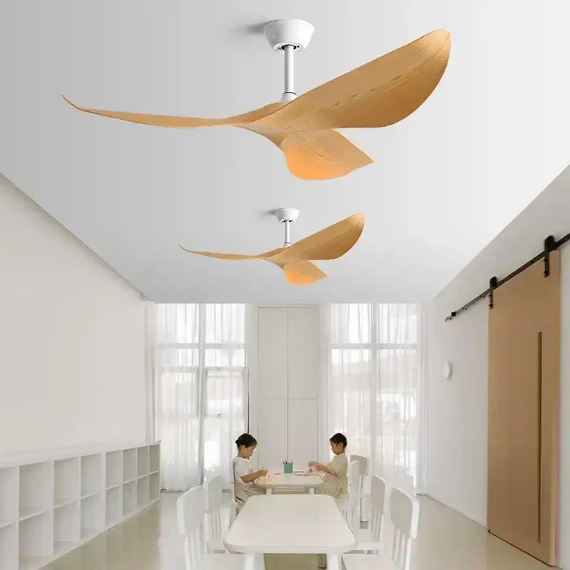 Modern wood 52 inch dc ceiling fan for living room