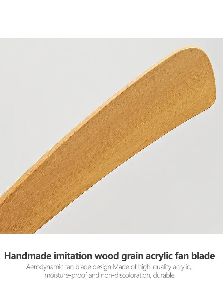 Modern wood 56 inch 3-leaf fan light with remote control dining room