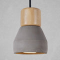 Modern wood and concrete pendant light kitchen hanging fixture