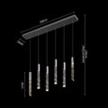 Modern wood and crystal column led chandelier staircase light