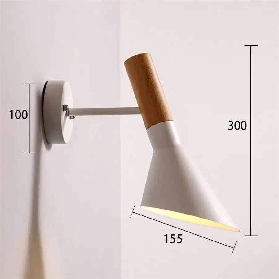Modern wood and metal wall sconce – bedroom aisle led wood wall light