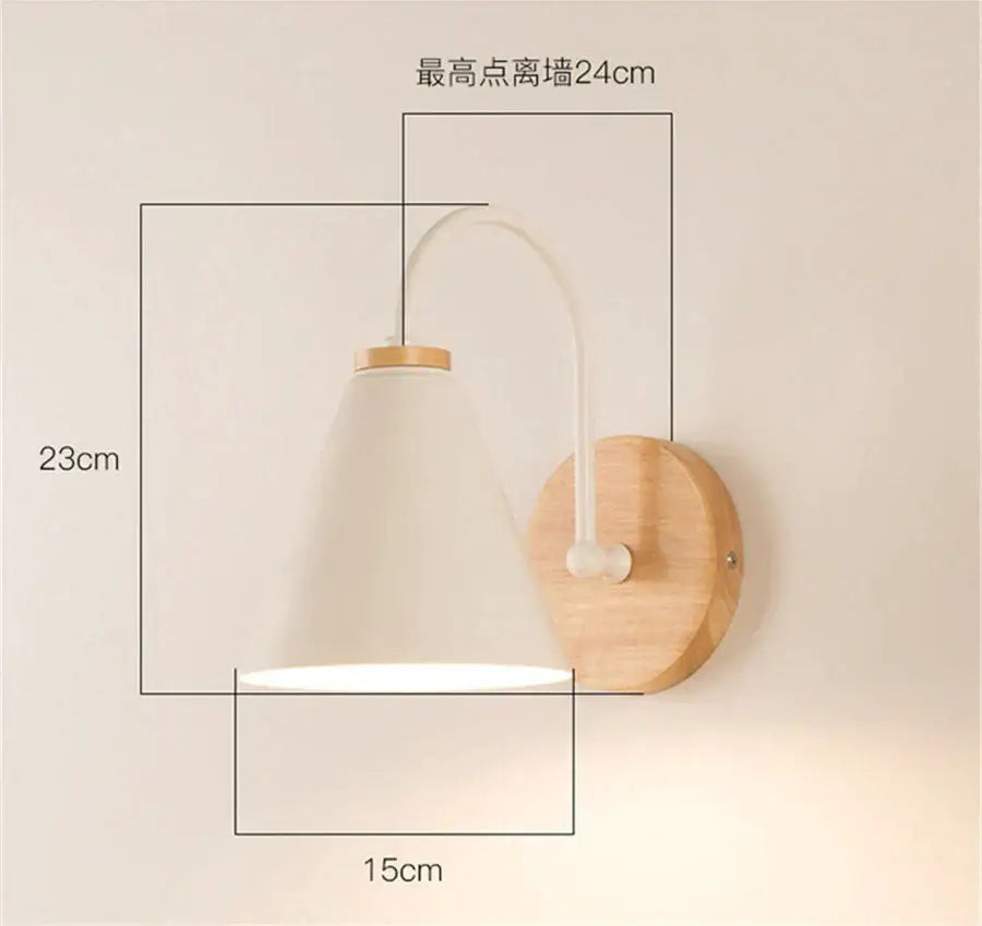 Modern wood and metal wall sconce – bedroom aisle led wood wall light