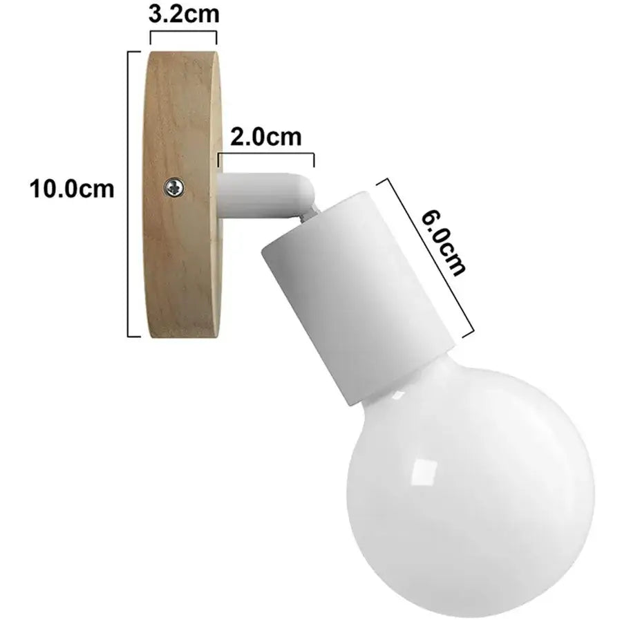 Modern wood and metal wall sconce – bedroom aisle led wood wall light