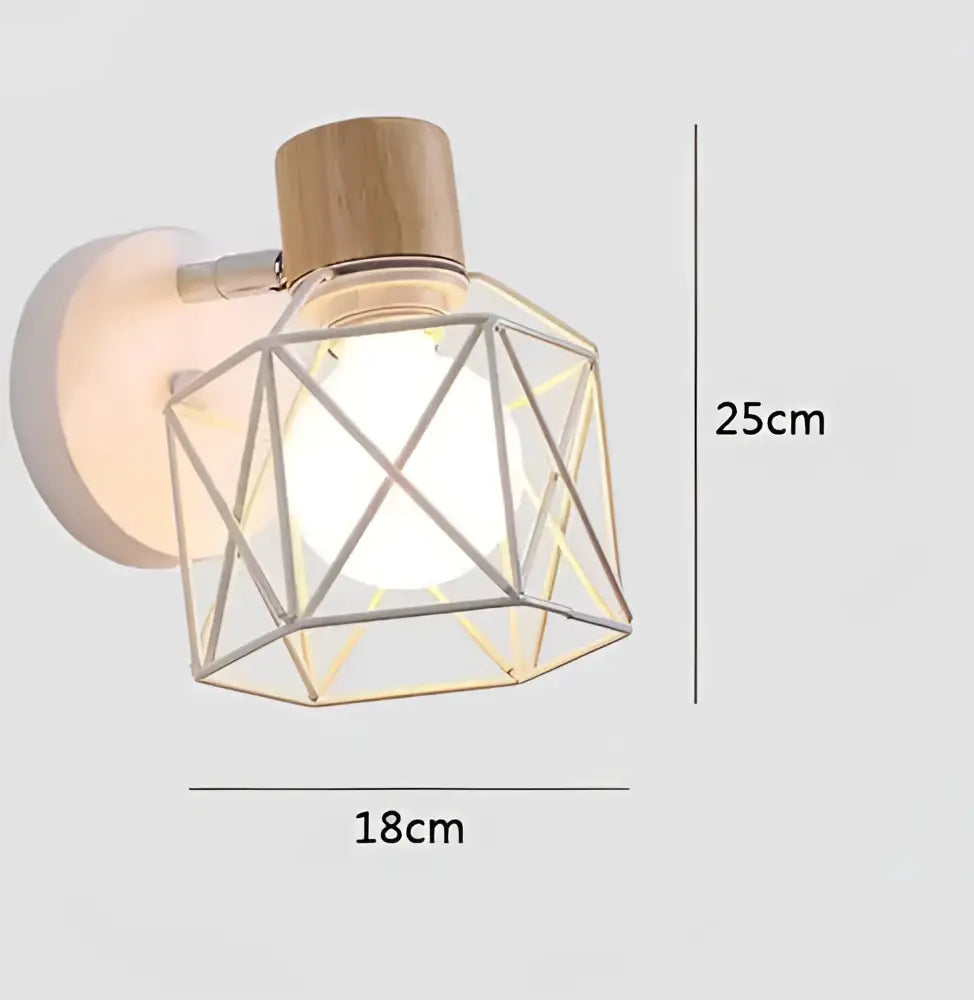 Modern wood and metal wall sconce – bedroom aisle led wood wall light