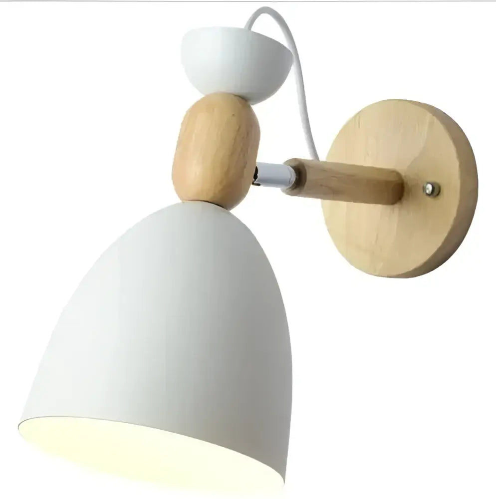 Modern wood and metal wall sconce – bedroom aisle led wood wall light