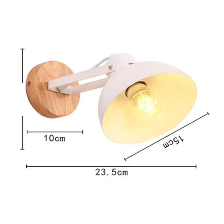 Modern wood and metal wall sconce – bedroom aisle led wood wall light