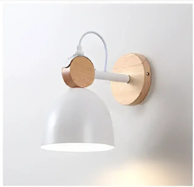 Modern wood and metal wall sconce – bedroom aisle led wood wall light