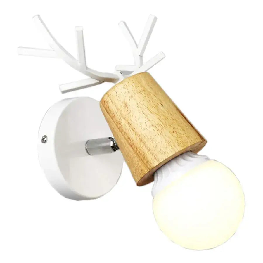Modern wood and metal wall sconce – bedroom aisle led wood wall light