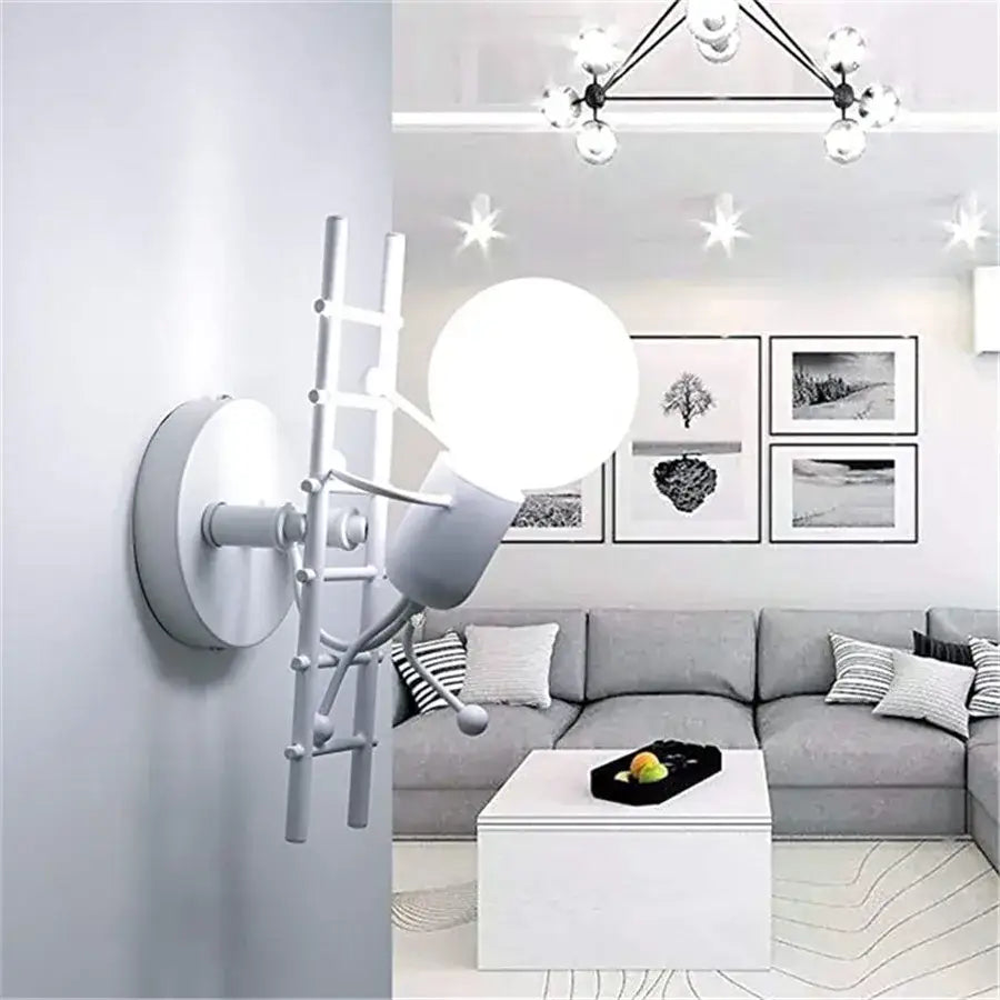 Modern wood and metal wall sconce – bedroom aisle led wood wall light