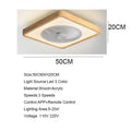 Modern wood and white led ceiling fan with remote for bedroom
