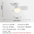 Modern wood blade ceiling fan light bedroom white led chandelier
