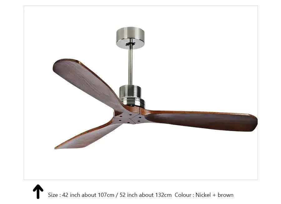 Modern wood ceiling fan with light for living room