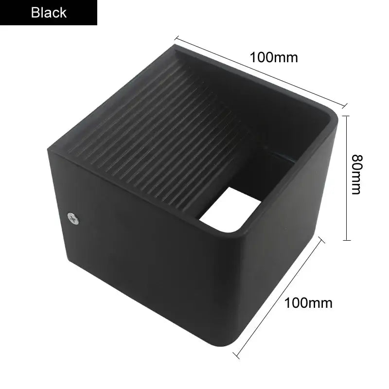 Modern wooden cube led wall light bedroom sconce