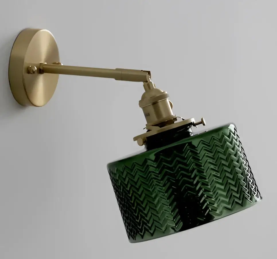 Modern wooden cube led wall sconce bedroom light with knob switch