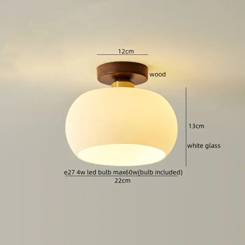 Modern woven beige decorbites led wicker wood ceiling lights hallway