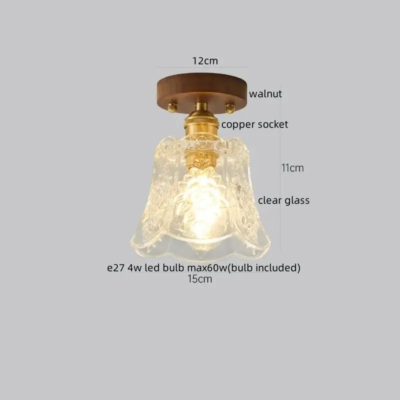 Modern woven beige decorbites led wicker wood ceiling lights hallway