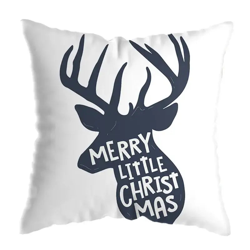 Modern yellow and black geometric deer print pillowcase living room
