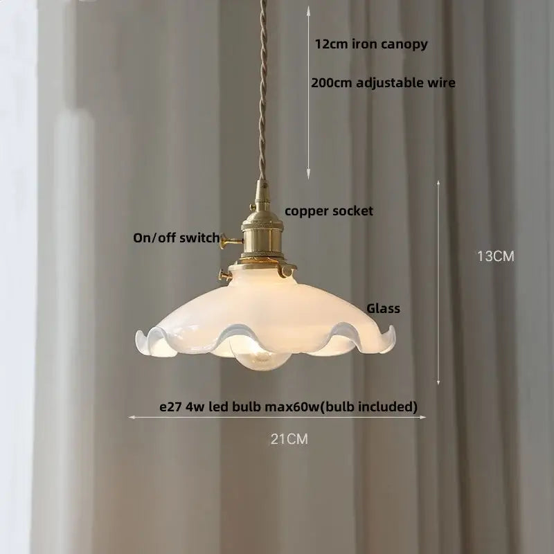 Modern yellow conical pendant light with copper knob for kitchens