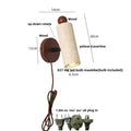 Modern yellow travertine led wall sconce bedroom rotating lamp