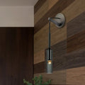Modernist black led crystal tube wall sconce bedroom light