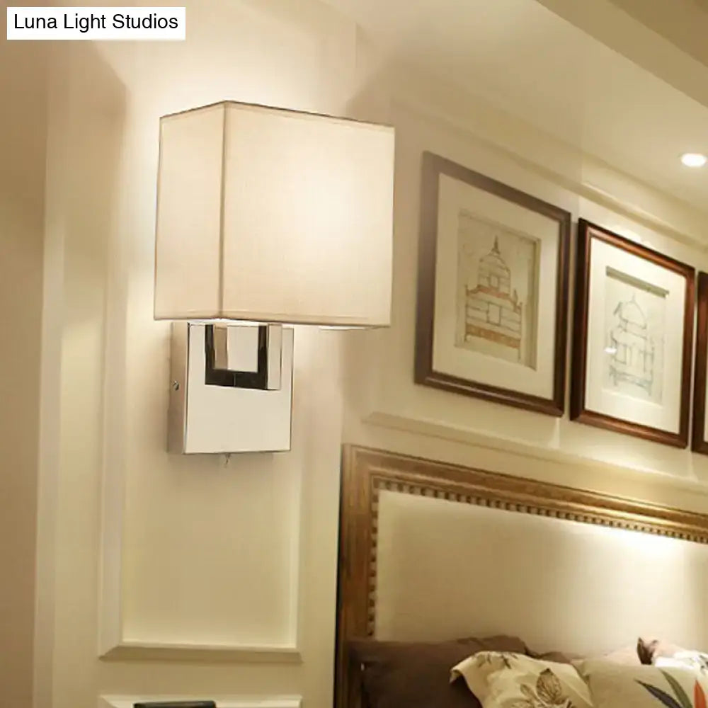 Modernist gold and beige sconce light fixture bedroom wall light