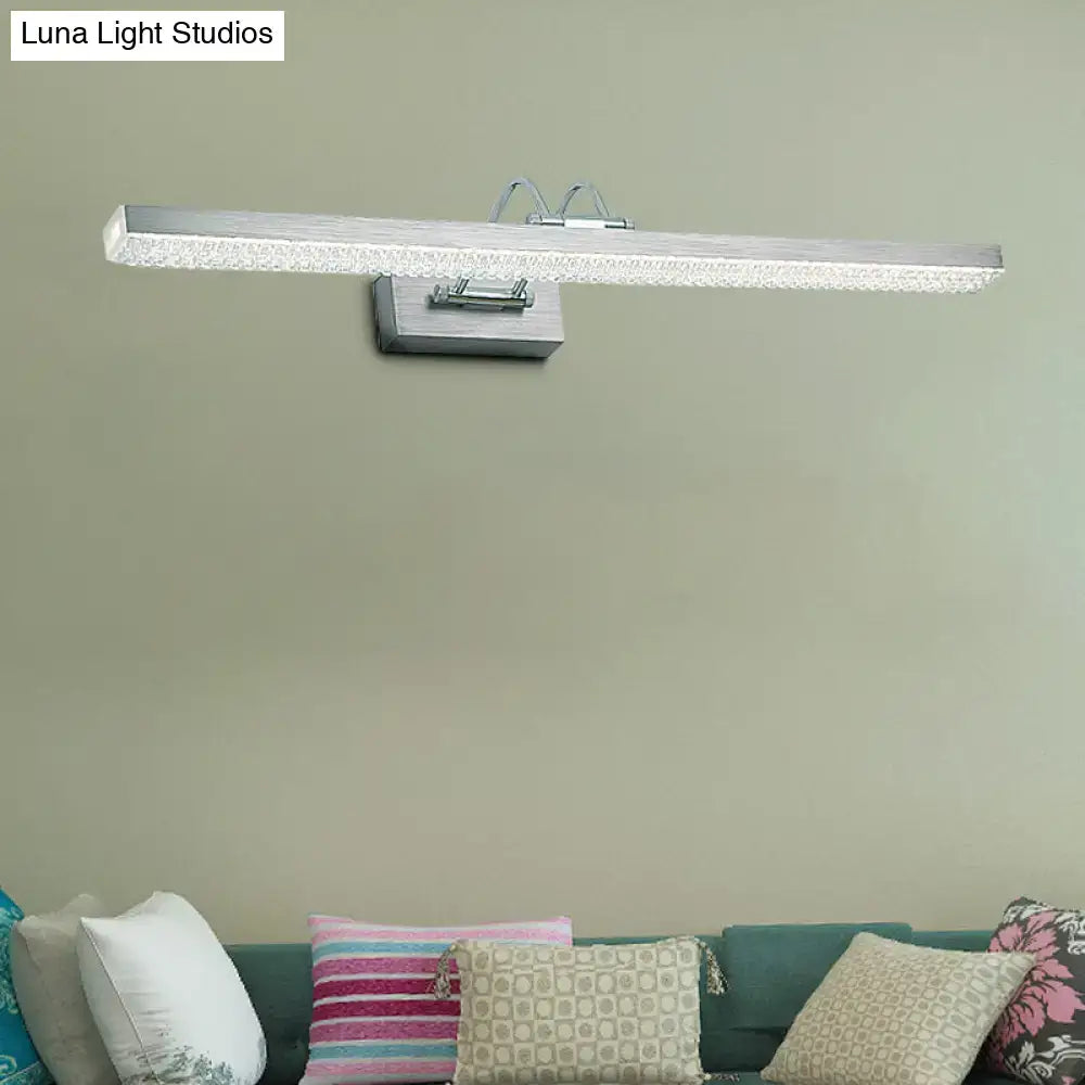 Modernist wall light with crystal led detail – bedroom vanity sconce