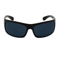 MACHADO - Modern Rectangle Sports Wraparound Sunglasses Gloss Black Dark Smoke