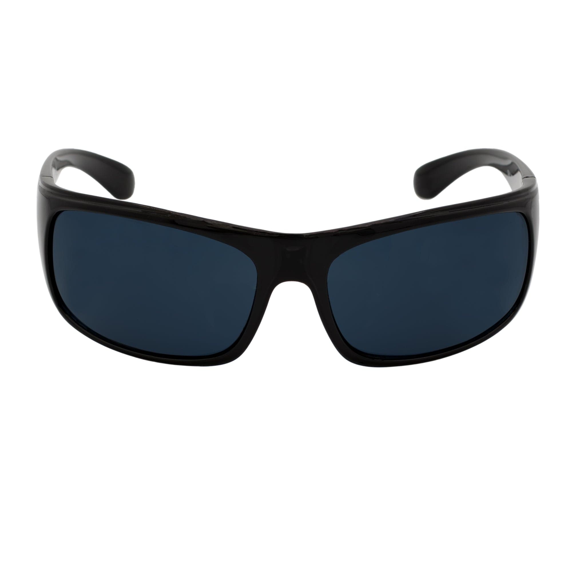 MACHADO - Modern Rectangle Sports Wraparound Sunglasses Gloss Black Dark Smoke